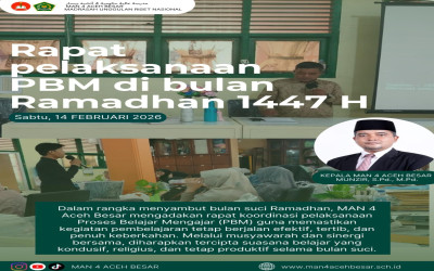 MAN 4 Aceh Besar Gelar Rapat PBM dan Resmi Umumkan Jadwal Libur Ramadhan 1447 H